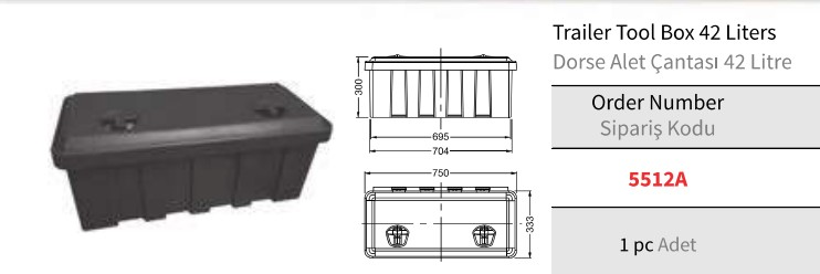 PLASTIK DOLAP  750 X 695 X 333 42 LT SERTPLAS